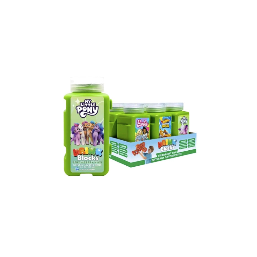 Drink Blocks Fruit Flavored Drink – 8 fl oz Stackable Bottles – Sugar-Free Kids Drink – Pack of 6
